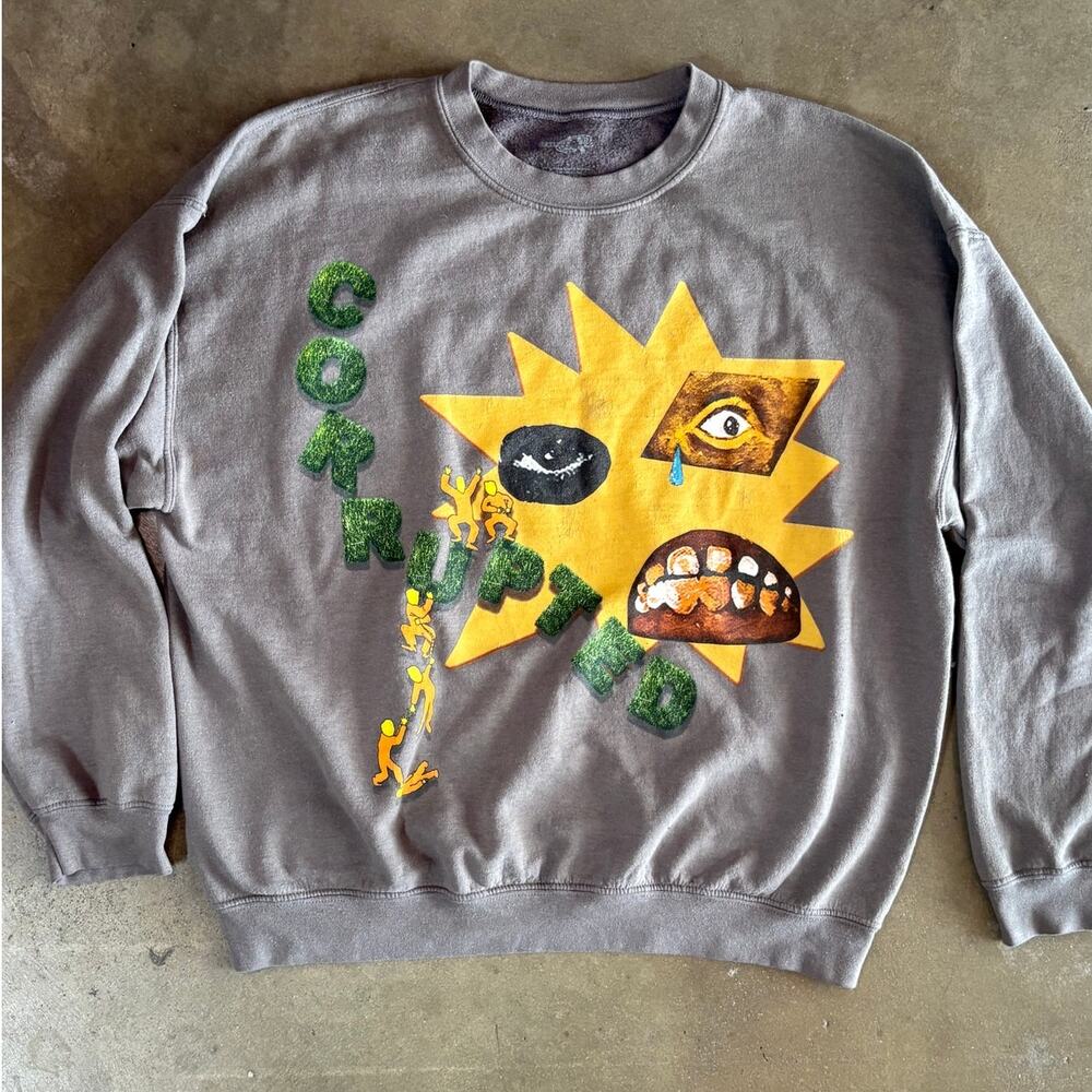TRAVIS SCOTT x RAYSCORRUPTEDMIND Mens Sweater Sz XL